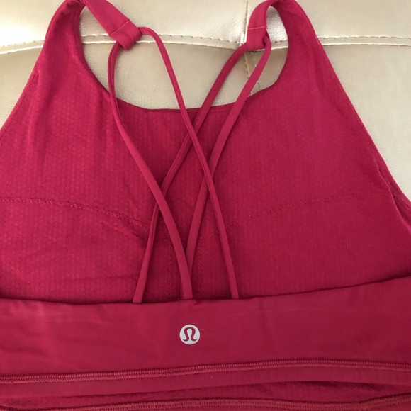 Lululemon Sz10 Raspberry Pink Sports Bra - Picture 3 of 4